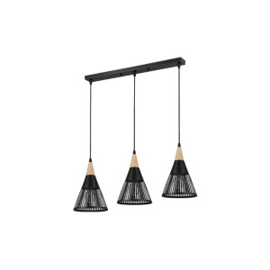 Lustre, Lustra Hira 0024-LVT, 3xE27, neagra+maro, IP20, Masterled - savelectro.ro