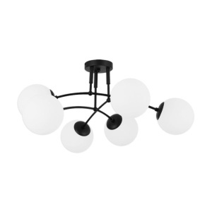 Lustre, Lustra interior Sefora, 6xE27, alba opal, Klausen - savelectro.ro