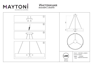 Lustra LED Interstellar MOD309PL-L40GR4K, 40W, 750lm, lumina neutra, IP20, gri, Maytoni [7]- savelectro.ro