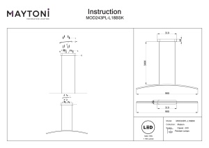 Lustra LED Light Reflection MOD243PL-L18BSK, 15W, 800lm, lumina calda, IP20, aurie, Maytoni [3]- savelectro.ro