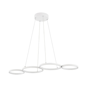 Lustra LED Nela BR-BH17-04190, cu telecomanda, 60W, 6050lm, lumina calda, neutra, rece, IP20, alba, Braytron [3]- savelectro.ro
