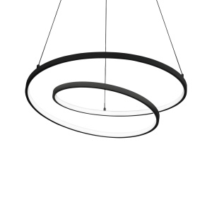 Lustre LED, Lustra LED Oz, 52W, 2440lm, lumina calda (2700 K), IP20, neagra, Ideal Lux - savelectro.ro