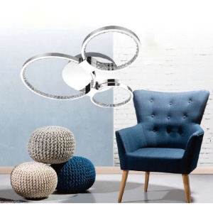 Lustre LED, Lustra LED Planet 35W, 2100lm, lumina calda (3000 K), crom, IP20, Klausen - savelectro.ro