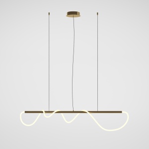 Lustre, Lustra LED Tau MOD166PL-L30G3K, 30W, 1250lm, lumina calda, IP20, aurie, Maytoni - savelectro.ro
