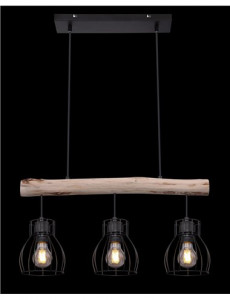 Lustra Mina 15326-3N, 3xE27, neagra, IP20, Globo [5]- savelectro.ro