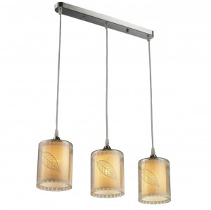 Lustra Natura LY-3238, 3xE27, gri+fumurie+crom, IP20, Klausen [1]- savelectro.ro