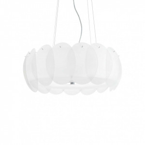 Lustre, Lustra Ovalino 090481, 8xE27, alba, IP20, Ideal Lux - savelectro.ro