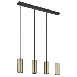 Lustre, Lustra Robby 4xGU10, IP20, neagra mat+alama, Globo Lighting - savelectro.ro
