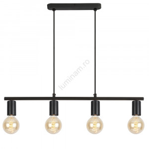 Corpuri de iluminat, Lustra Strict KL114003, 4xE27, neagra, IP20, Klausen - savelectro.ro