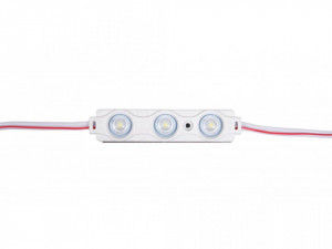 Module LED, Modul 3 leduri 0.72W, 12 V, IP65, lumina calda 3000K, 58x12mm, Optonica - savelectro.ro