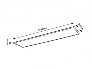 Panou led 120x30 40W Almond , incastrat, Culoare Fag + Alb 4000 lm, lumina neutra(4000 K) 6909 Rabalux [3]- savelectro.ro