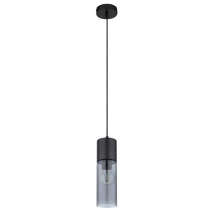 Pendul Annika 1xE27, IP20, negru mat, sticla fumurie, Globo Lighting [3]- savelectro.ro