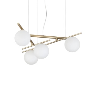 Pendul Atlas 4xG9, lumina calda (3000 K), IP20, auriu, Ideal Lux