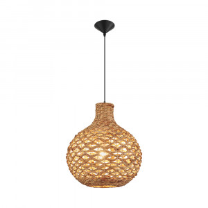 Corpuri de iluminat, Pendul Braytron BR-BV02-00035, 1xE27, ratan+negru - savelectro.ro