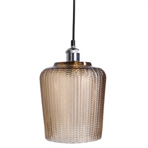 Pendule, Pendul Citrine KL111078, 1xE27, ambra + crom, metal + sticla, stil clasic, Klausen - savelectro.ro
