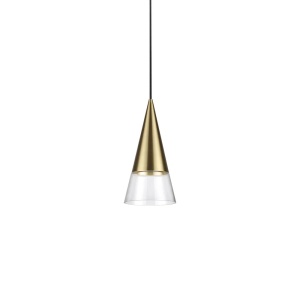 Pendule, Pendul Cono 1xGU10, IP20, auriu, Ideal Lux - savelectro.ro