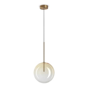 Pendule, Pendul Equinoxe 1xG4, Ø250mm, ambra, Ideal Lux - savelectro.ro
