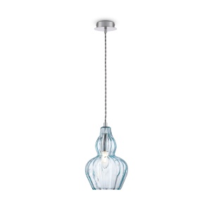 Pendul Eustoma MOD238-PL-01-BL, 1xE14, nichel+albastru, IP20, Maytoni [3]- savelectro.ro
