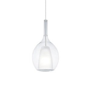Pendule, Pendul Kalique-2 1xE27, Ø180mm, IP20, transparent, Ideal Lux - savelectro.ro
