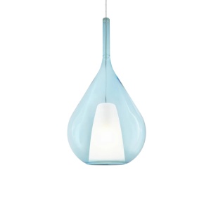 Pendule, Pendul Kalique-3 1xE27, Ø280mm, IP20, albastru, Ideal Lux - savelectro.ro