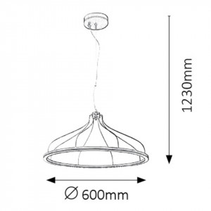 Pendul LED Eaden de 38W, 1905lm, lumina calda 3000K, IP20, maro metalizat, Rabalux [2]- savelectro.ro