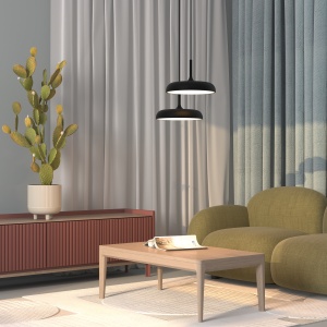 Pendul LED Gerhard MOD189PL-L18B3K1, 26W, 1400lm, lumina calda, IP20, negru, Maytoni [2]- savelectro.ro