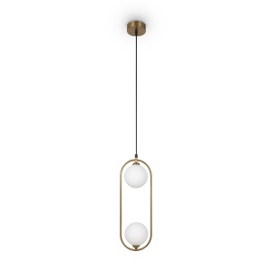 Corpuri de iluminat, Pendul Ring MOD013PL-02BS1, 2xG9, alb+alama, IP20, Maytoni - savelectro.ro