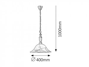 Pendul Rustic 7099, 1xE27, bronz+alb+maro, IP20, Rabalux [4]- savelectro.ro