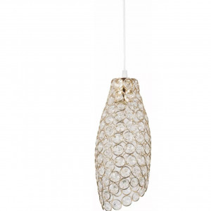 Corpuri de iluminat, Pendul Teory LY-3404, 1xE27, auriu+transparent, IP20, Klausen - savelectro.ro