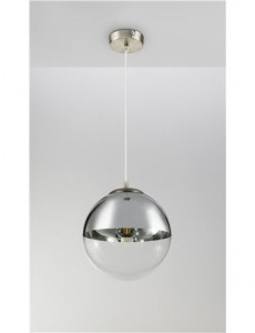 Pendul Varus 15852, 1xE27, nichel mat+transparent, IP20, Globo [12]- savelectro.ro