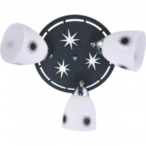 Corpuri de iluminat, Plafoniera Allium LY-3036, 3xE27, neagra+crom, IP20, Klausen - savelectro.ro
