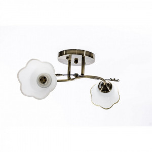 Plafoniere, Plafoniera Bellis LY-3087, 2xE27, bronz+alba, IP20, Klausen - savelectro.ro