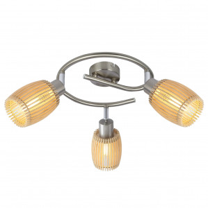 Plafoniere, Plafoniera Blind KL163000, 3xE14, crom+maro, IP20, Klausen - savelectro.ro