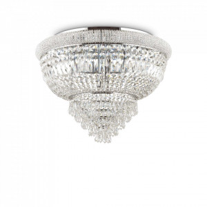 Plafoniera Dubai 243566, 24xE14, crom+transparenta, IP20, Ideal Lux