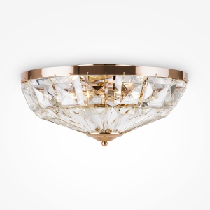 Corpuri de iluminat, Plafoniera Facet MOD094CL-04G, 4xE14, aurie+transparenta, IP20, Maytoni - savelectro.ro