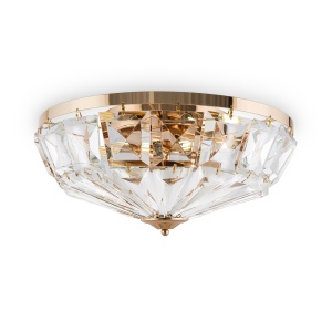 Plafoniere, Plafoniera Facet MOD094CL-06G, 6xE14, aurie+transparenta, IP20, Maytoni - savelectro.ro