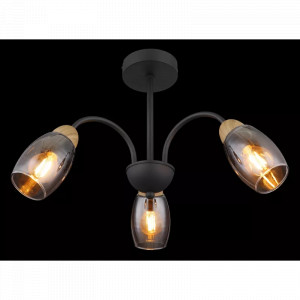 Plafoniera Gerly 60297-3D, 3xE14, fumurie+neagra+maro, IP20, Globo Lighting [2]- savelectro.ro