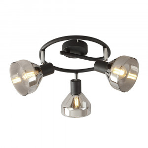 Plafoniera Intim KL163003, 3xE14, neagra+fumurie, IP20, Klausen [1]- savelectro.ro
