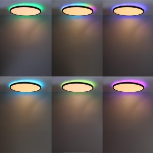 Plafoniera LED 2942-OP, 24W, RGB, 1920 lm, lumina calda/neutra/rece, IP20, dimabila, neagra, Optonica [3]- savelectro.ro