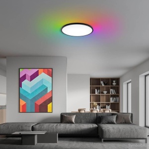Plafoniera LED 2943-OP, 32W, RGB, 2560 lm, lumina calda/neutra/rece, IP20, dimabila, neagra, Optonica [5]- savelectro.ro