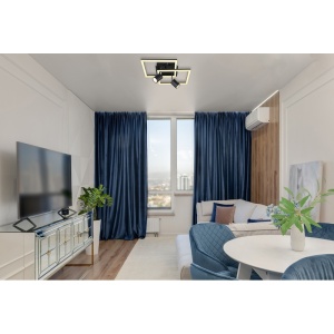 Plafoniera LED+2xGU10 Danny 36W, 2600 lm, lumina calda (3000K), 42 cm, neagra mat, Globo Lighting [6]- savelectro.ro