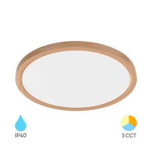Plafoniere LED, Plafoniera LED 45W, lumina calda/neutra/rece, finisaj lemn, IP40, Braytron - savelectro.ro