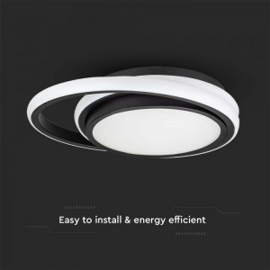Plafoniera LED 6920-VT, rotunda, 38W, 4050lm, lumina neutra, IP20, neagra, V-Tac [5]- savelectro.ro