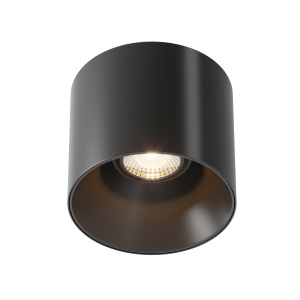 Plafoniera LED Alfa C064CL-01-25W3K-D-RD-B, dimabila, 25W, 2000lm, lumina calda, IP20, neagra, Maytoni [1]- savelectro.ro