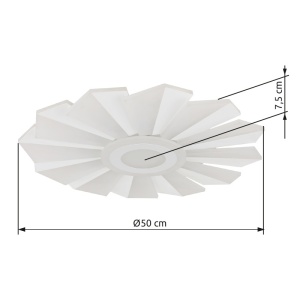 Plafoniera LED Alwina 58W, lumina calda/neutra/rece, 3190 lm, telecomanda, IP20, dimabila, alba mat, Globo Lighting [11]- savelectro.ro