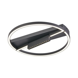 Plafoniere, Plafoniera LED Core R, 30W, lumina neutra (4000 K), neagra, IP20, Klausen - savelectro.ro
