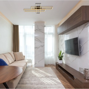 Plafoniera LED Dakari, 40W, 1650 lm, lumina calda (3000 K), IP20, neagra+aurie, Globo Lighting [7]- savelectro.ro