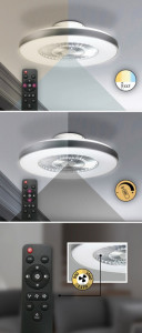 Plafoniera LED Dalfon 6858, 40W, 1700lm, lumina calda+neutra+rece, IP20, argintie+alba, Rabalux [2]- savelectro.ro