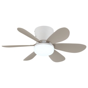 Plafoniere LED, Plafoniera LED Delores, cu ventilator, 5W, 350 lm, lumina calda/neutra/rece, IP20, nisipie mat, Globo Lighting - savelectro.ro