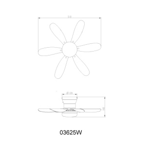 Plafoniera LED Delores, cu ventilator, 5W, 350 lm, lumina calda/neutra/rece, IP20, alb mat, Globo Lighting [10]- savelectro.ro